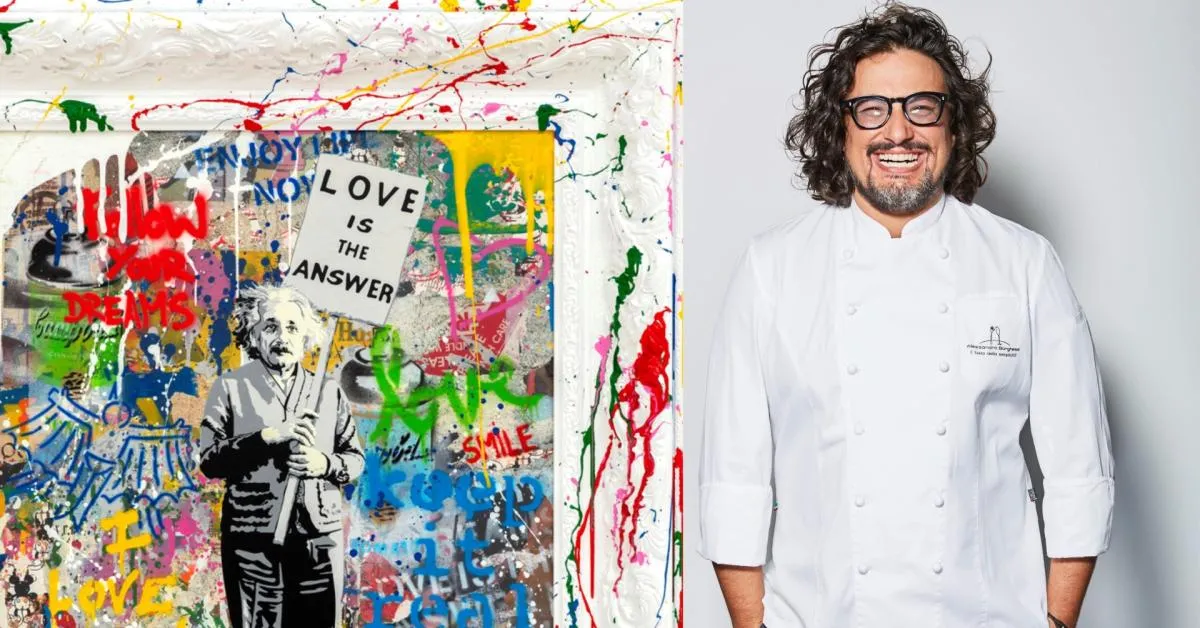 alessandro borghese tra arte e gusto l incontro con mr brainwash lancia anarchia pop nel ristorante di milano le foto da Ilgiornaleditalia.it alessandro borghese tra arte e gusto l incontro con mr brainwash lancia anarchia pop nel ristorante di milano le foto