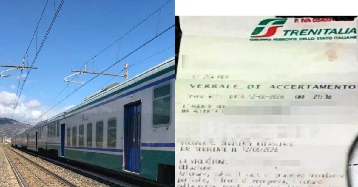 buca la fermata del treno e aziona freno d emergenza passeggeri bloccati per un ora multa da 83643000 a 21enne