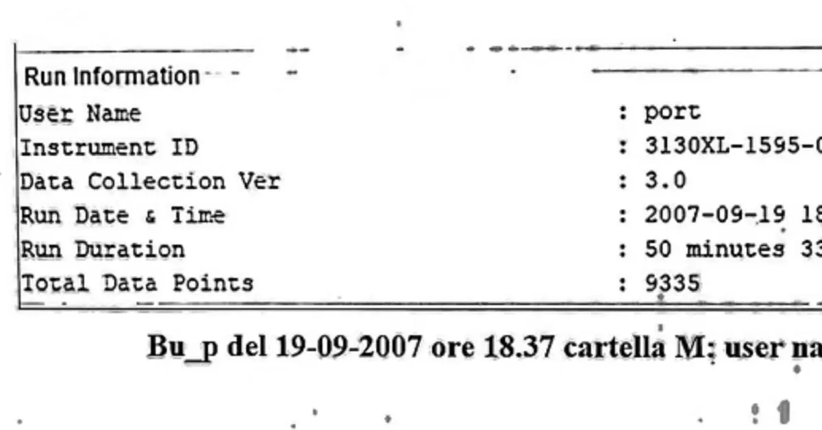 garlasco i raw data delle analisi dei pedali della bici di stasi e le controanalisi negative del giorno dopo documenti