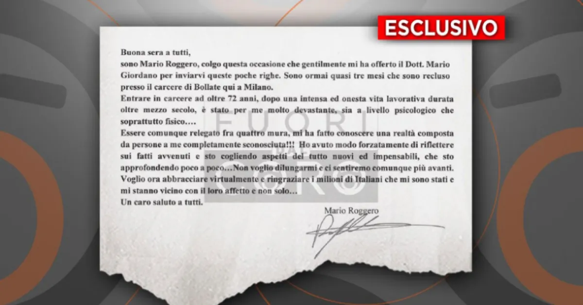mario roggero la lettera del gioielliere devastante entrare in carcere a 72 anni ho colto aspetti impensabili dai fatti