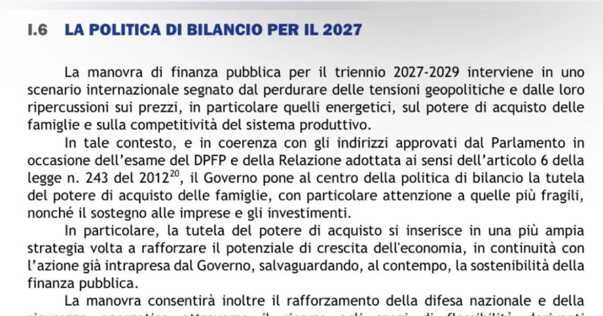 manovra il governo svela il dpb 235 mld8364 nel 2027 contributo da banche e assicurazioni da 5 mld8364 testo integrale da Ilgiornaleditalia.it manovra il governo svela il dpb 235 mld8364 nel 2027 contributo da banche e assicurazioni da 5 mld8364 testo integrale